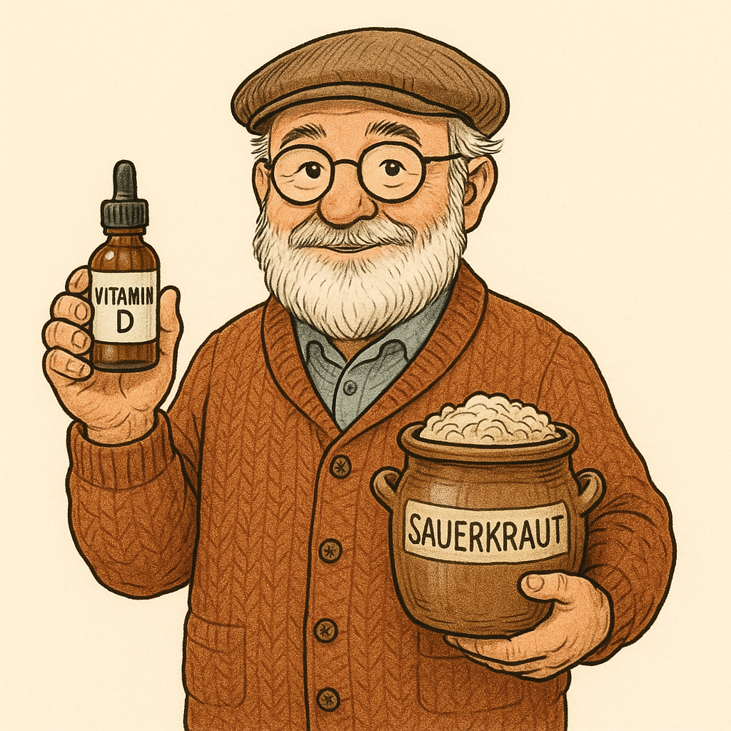 Onkel Friedrich mit Vitamin D und Sauerkraut